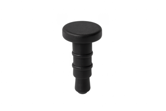 Black plastic dust plug for audio jack protection