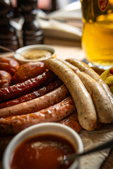 Close-up Variety Of Grilled Sausages