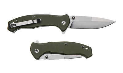 Folding Pocket Knife Open And Closed