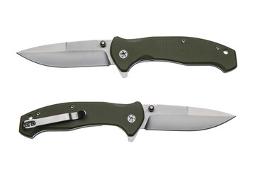 Open Folding Pocket Knife Two Views