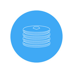 Round Meat Steak Cut Icon