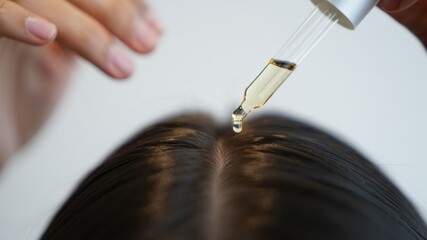 Scalp Care Serum Application with Dropper for Hair and Scalp Health Routine, Hairline Nourishment and Wellness, Hydrating Peptide Oil Treatment, Healthy Hair Growth Promotion