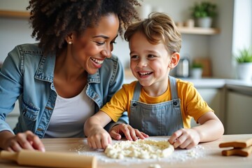 Baking Bliss at Home: A Mother-Son Duo Share Laughter in the Kitchen