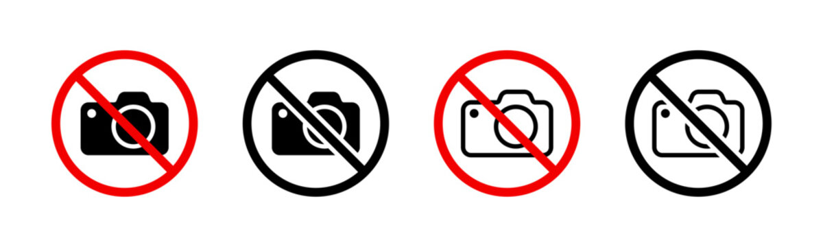 No photography sign set