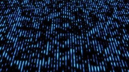 Abstract background blue on a black background glowing neon lines stripes futuristic hi-tech flying with glow effect