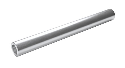 Metallic Cylindrical Tube Isolated on a Transparent Background