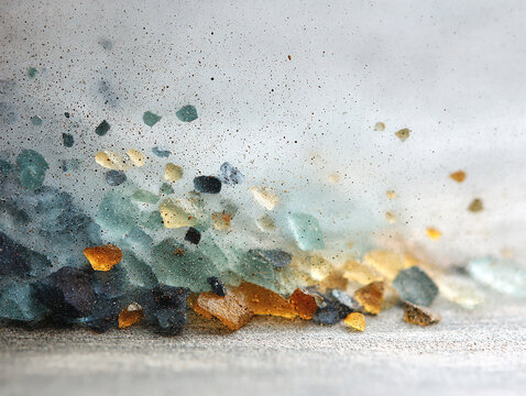 abstract background as photo of colorful little stones, pastel colors, can be used as a banner or poster