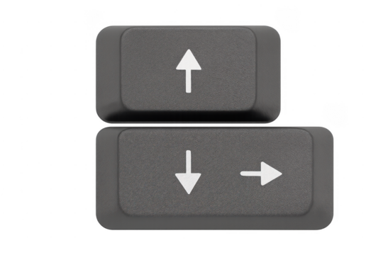 Keyboard arrow keys for navigation and controls