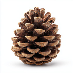 Pine Cone Isolated on White Background