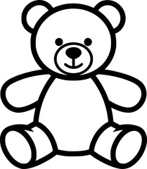 Adorable Teddy Bear Silhouette Perfect for Crafts, Prints, and Designs
