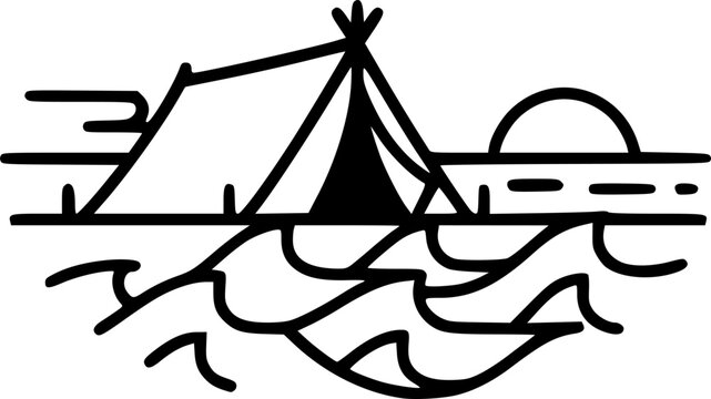 Coastal Camping Adventures A Unique Logo Design Concept
