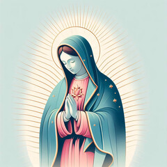 Ilustra&ccedil;&atilde;o de Nossa Senhora de Guadalupe