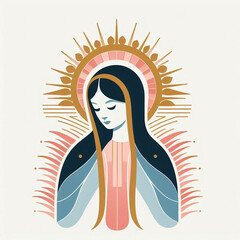 Ilustra&ccedil;&atilde;o de Nossa Senhora de Guadalupe