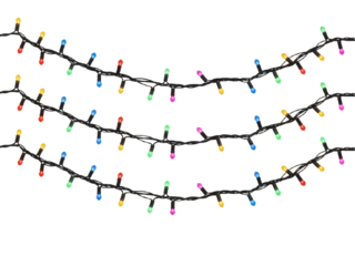 Festive Rainbow String Lights – Colorful Holiday Glow in Classic Design

