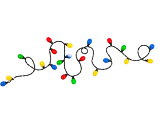 Whimsical Christmas Light Strand – Festive Colorful Bulbs in a Playful Curve

