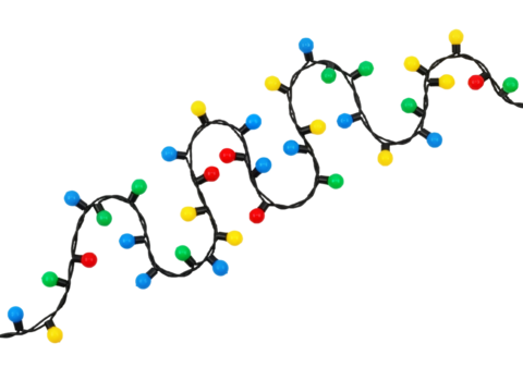 Whimsical Christmas Light Strand – Festive Colorful Bulbs in a Playful Curve

 - Powered by Adobe