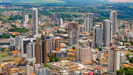 Ponta Grossa, Paran&aacute;, Brasil. Aerial view of Ponta Grossa city.
