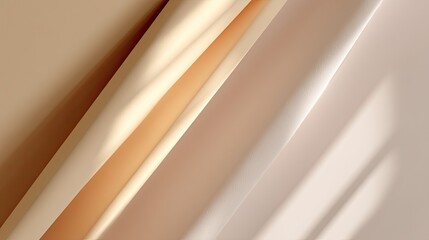 Obraz premium Soft Draped Fabric Textures in Warm Earthy Tones with Gentle Shadows on a Neutral Background