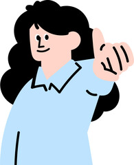 Obraz premium pointing woman