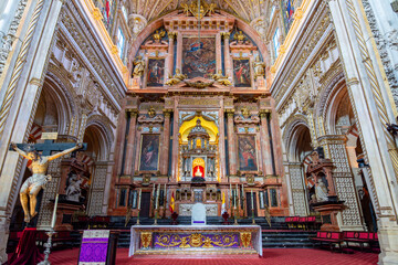 Main altar of Capilla Mayor (Main Chapel) in Mezquita (Great Mosque of Cordoba), Spain