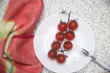 cherry tomatoes on a plate