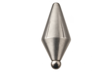 Metal plumb bob showing vertical alignment tool