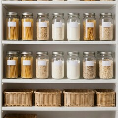 Organized Pantry Shelves