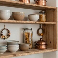 Rustic Kitchen Shelving