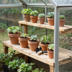 Small Greenhouse Interior