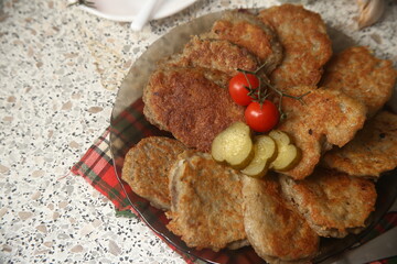 grilled potatoes pancakes vegetables