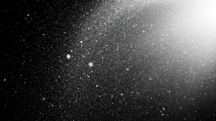 Obraz premium Abstract Shimmering White Particles in a Light Beam