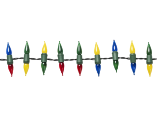 Classic Colored Christmas Lights – Nostalgic Festive Bulbs in a Straight Strand