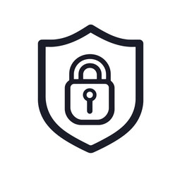 Simple black and white open lock vector icon for security and access concepts