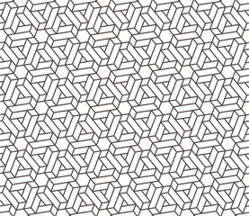 Seamless Geometric Hexagonal Pattern with 3D Illusion