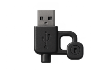 Usb stick securing data privacy with padlock