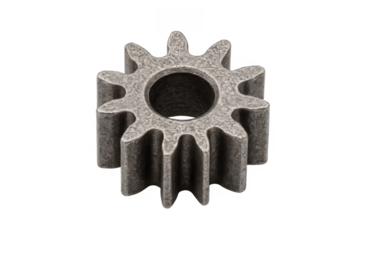 Metal gear cogwheel element with transparent background - Powered by Adobe