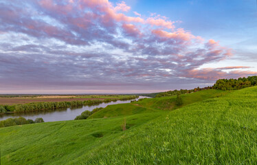 Beautiful, serene landscape with a river running through it