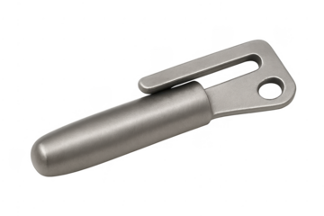 Metal lever handle mechanism with opening and pin hole