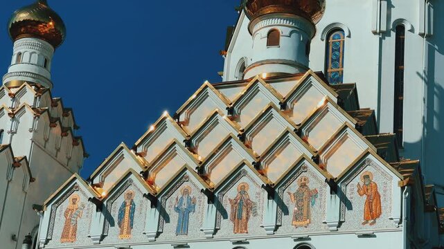 MINSK, Republic of Belarus - September 3, 2024: Church of All Saints, Minsk Orthodox Church-monument in the name of All Saints and in memory of the innocently murdered. 4K	