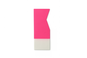 Pink adhesive paper sticky note flag transparent background