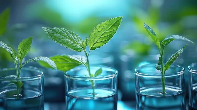 scientific research on leaves in plant biology laboratory video