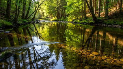 Fototapeta premium river in the forest