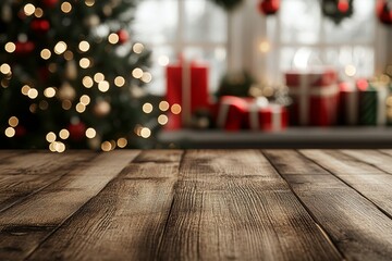 A cozy and festive Christmas scene featuring a beautifully decorated tree, wrapped gifts, and twinkling lights, creating a warm atmosphere perfect for holiday celebrations.