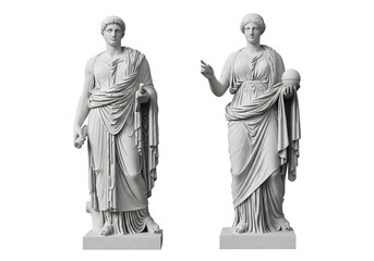 Full-Body Classical Marble Statues of Greek and Roman Figures