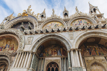 Fototapeta premium Saint Mark's Basilica facade in Venice Italy