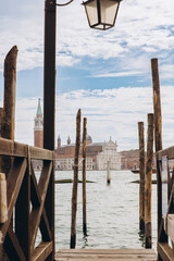 Fototapeta premium San Giorgio Maggiore island view from Venice canal