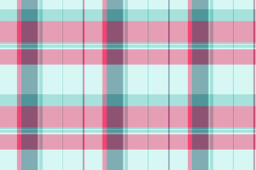 T-shirt plaid texture seamless, messy check background tartan. Rag fabric vector textile pattern in light and red colors.