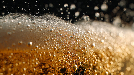 sparkling beer foam 