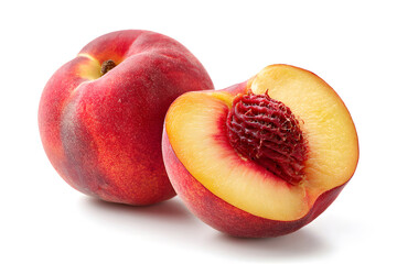 Fresh peaches with leaves showcasing ripe fruit ready for summer recipes and desserts