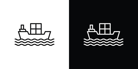 Container ship icon In Trendy Design Vector Eps 10
